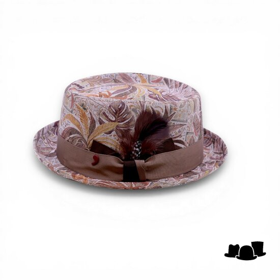 alfonso deste pork pie katoen paisley mood bruin