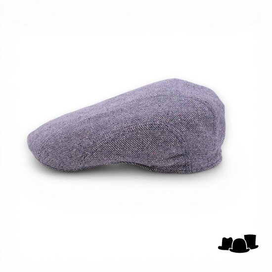 stetson ivy cap herringbone silk blue 