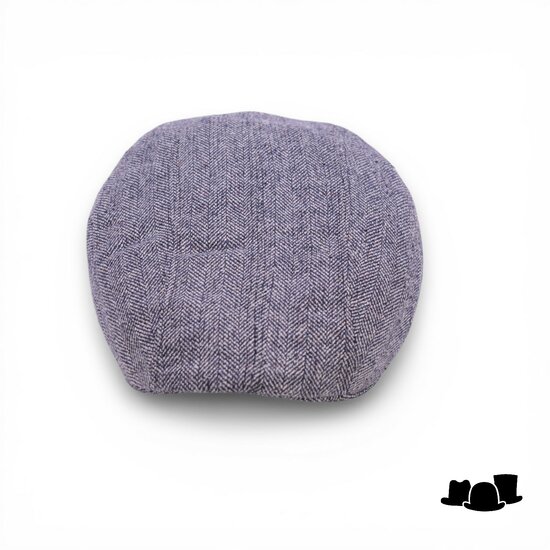stetson ivy cap herringbone silk blue 