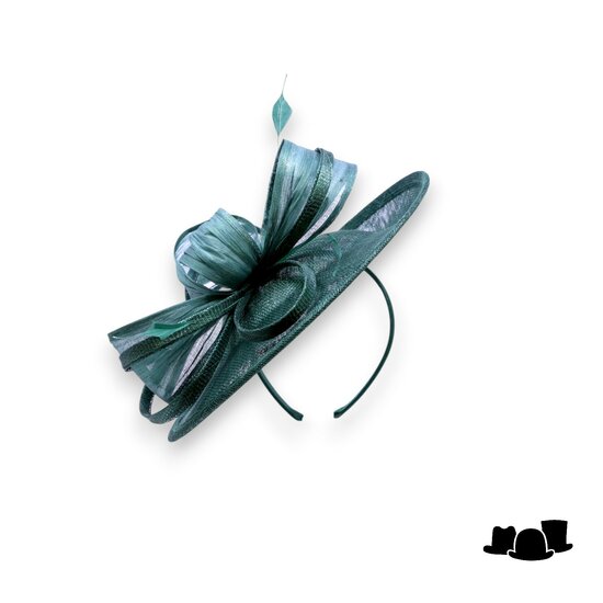 maddox occasion disc 185 loops sinamay buntal bottle green