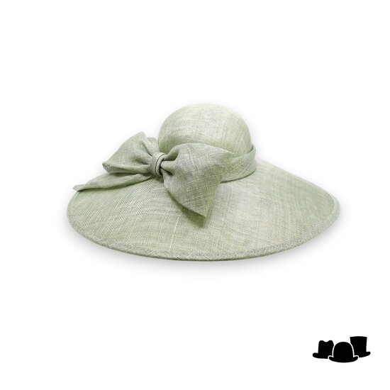 maddox occasion hat 167 ronde bol asymmetric sinamay bow sage