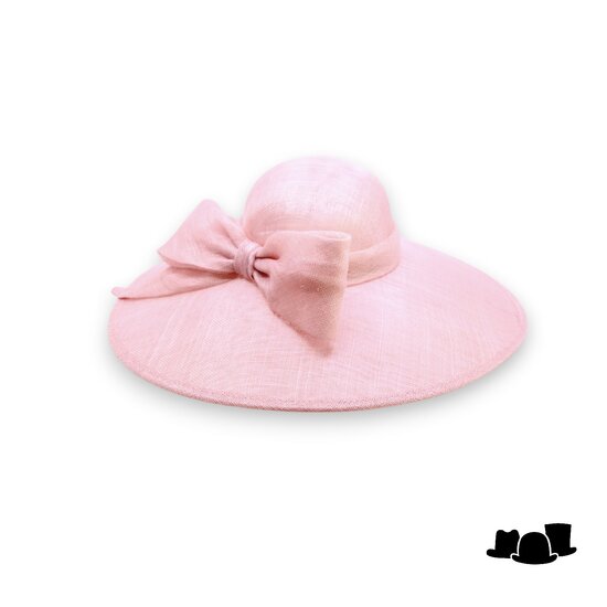 maddox occasion hat 167 ronde bol asymmetric sinamay bow oyster