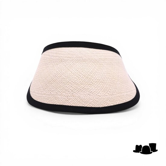 vintimilla zonneklep 7H10 panama naturel en zwart