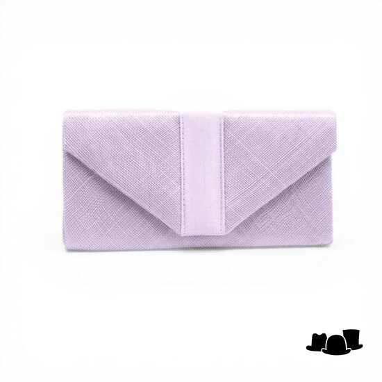 maddox korte handtas sinamay en satijn lavendel