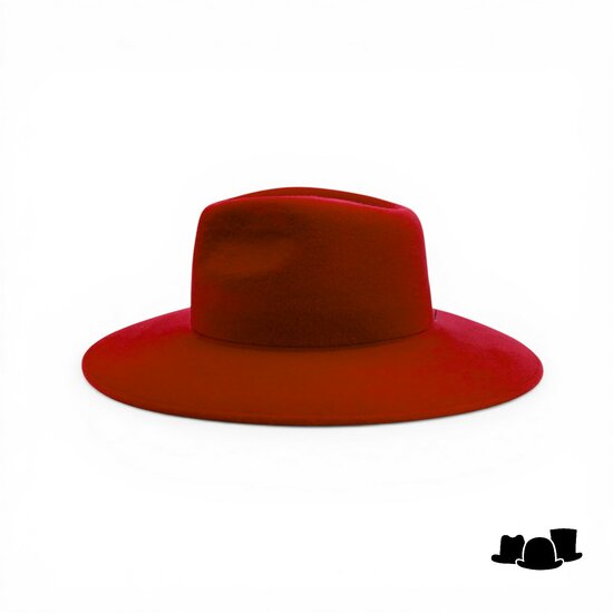 weba hats fedora 9100 velourvilt tizian rood
