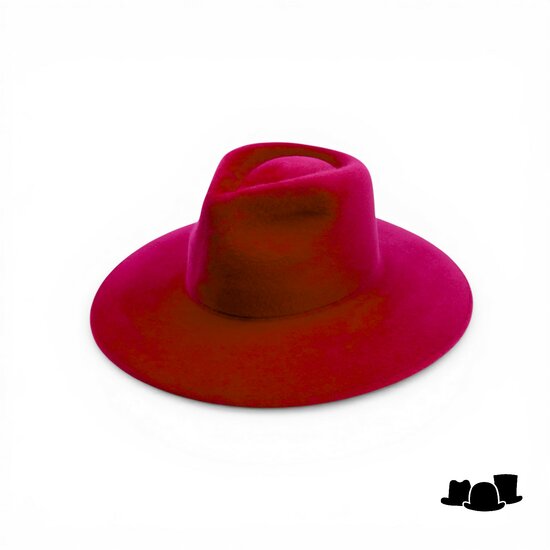 weba hats fedora 9100 velourvilt tizian rood