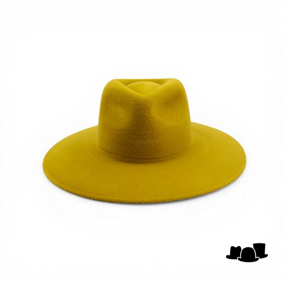 weba hats fedora 9100 velourvilt ambergeel