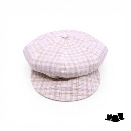jos van dijck ballonpet alis99 katoen pastel beige check