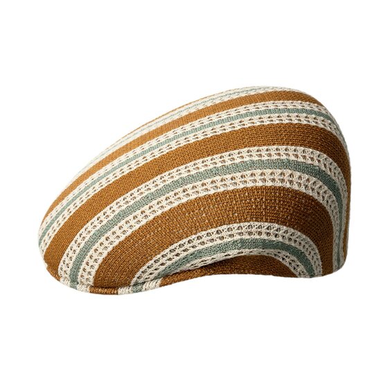 kangol flatcap 504 resort stripe rustic caramel multi
