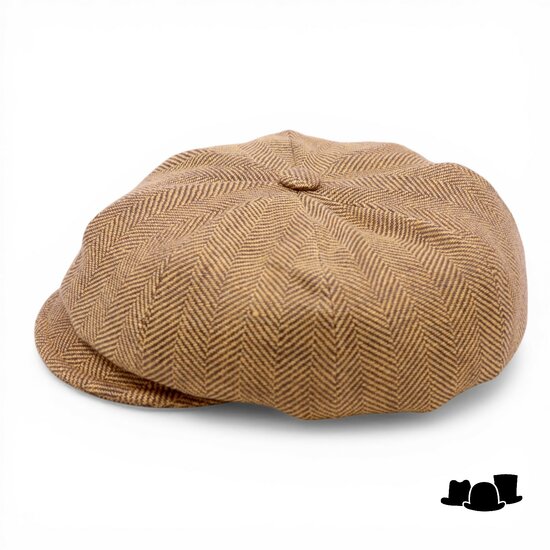 alfonso deste ballonpet krizia linnen visgraat golden brown