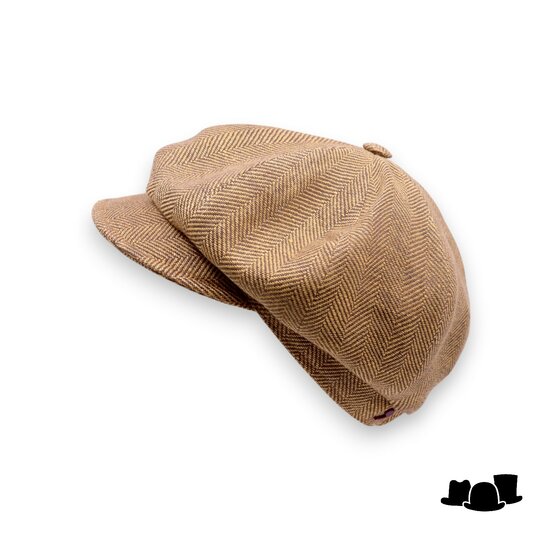 alfonso deste ballonpet krizia linnen visgraat golden brown