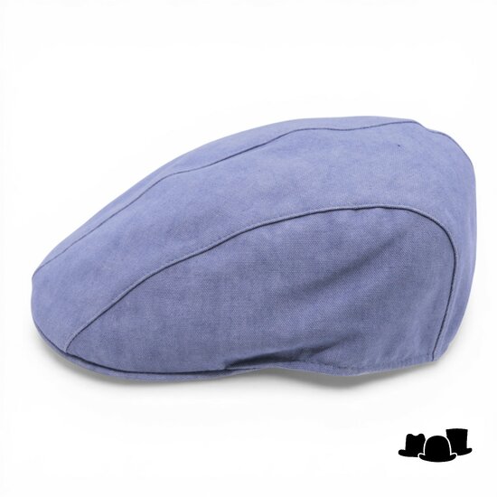 jos van dijck ivy pet split katoen adriatisch blauw