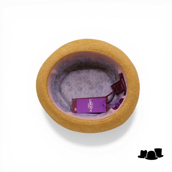 alfonso deste pork pie linen liberty golden brown and blue