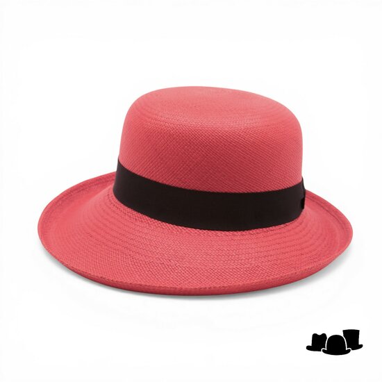 seeberger bolero genuine panama coral red