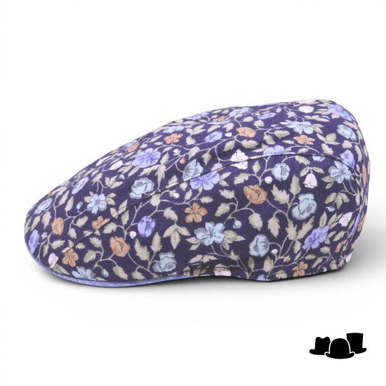 portaluri ivy pet split katoen floral blauw