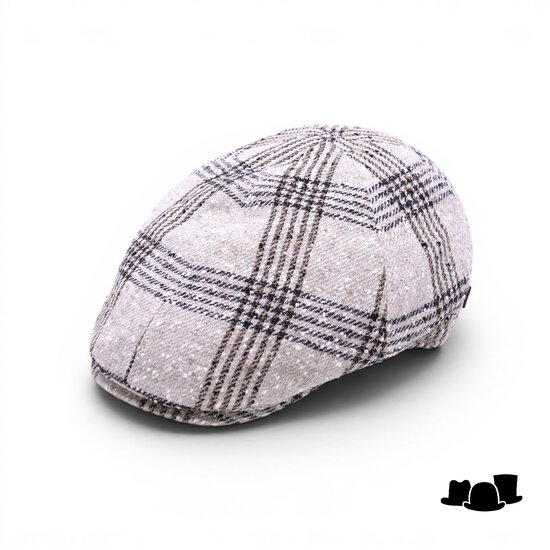 alfonso deste ivy pet like linnenmix ruit beige en bruin