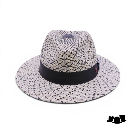 alfonso deste fedora panama chicago 2tone ice blue