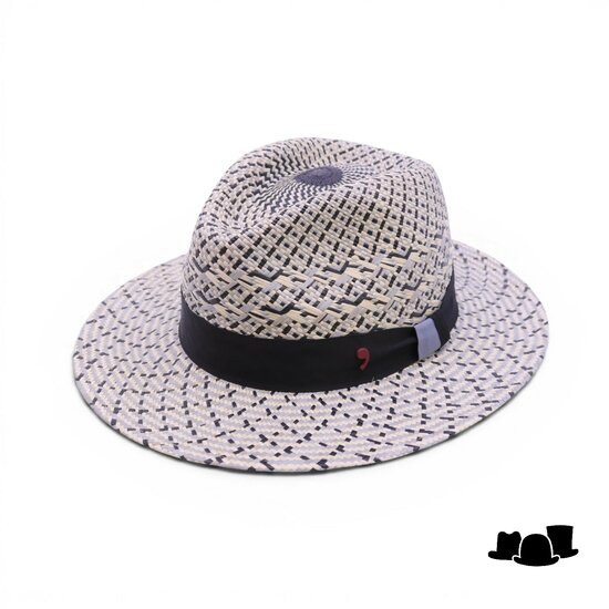 alfonso deste fedora panama chicago 2tone ice blue