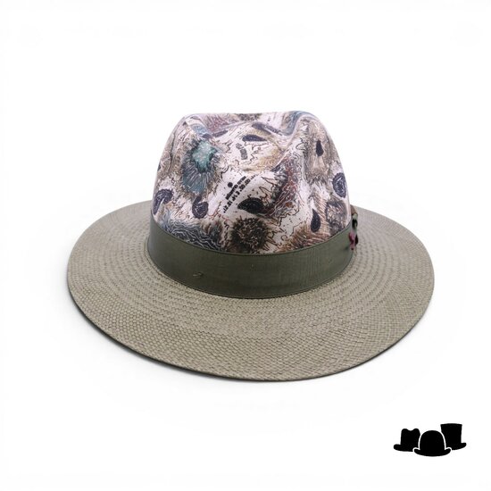 alfonso deste fedora morris panama and linnen paisley green