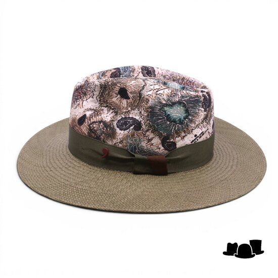 alfonso deste fedora morris panama and linnen paisley green