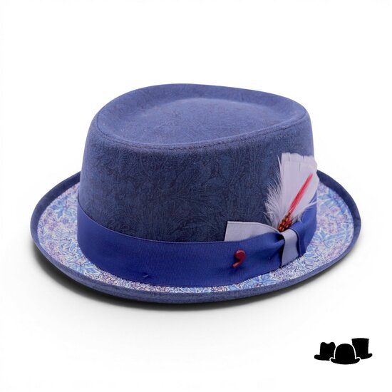alfonso deste pork pie linen liberty donkerblauw