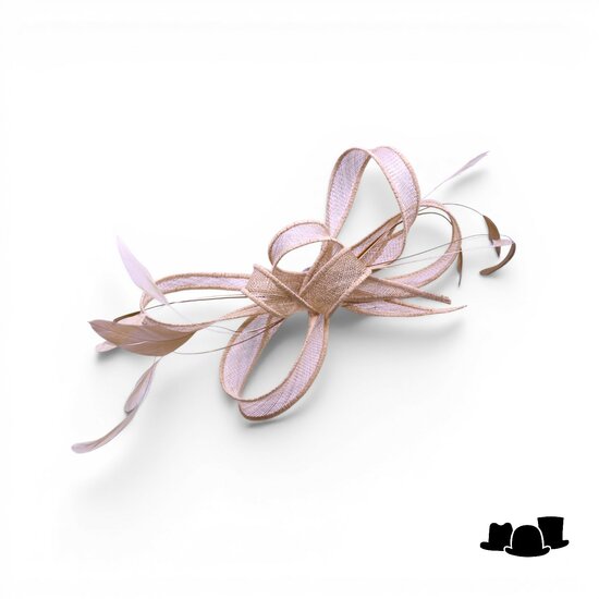 eigen atelier bespoke haarversiering loredana sinamay veren naturel