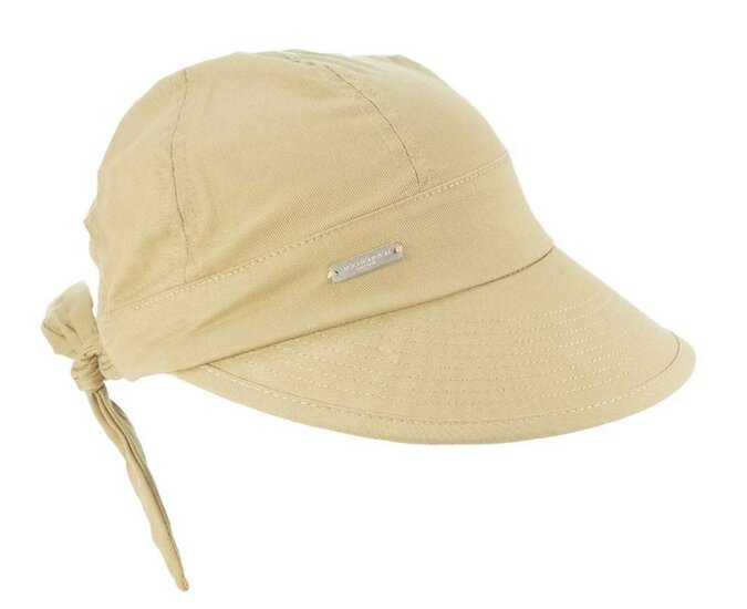 seeberger visor cap katoen sand