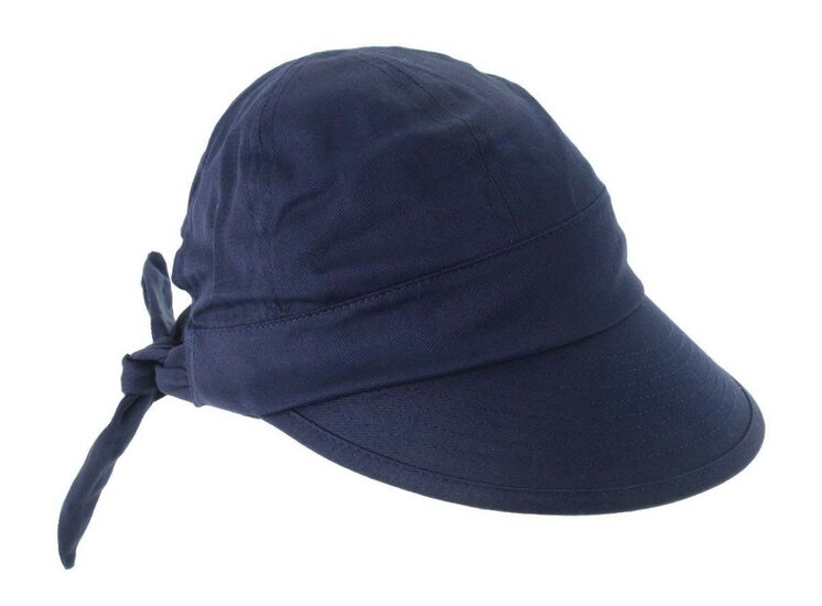 seeberger visor cap katoen jeans blue
