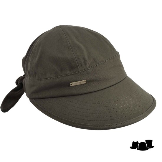 seeberger visor cap katoen pine green