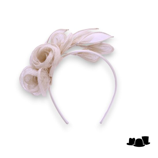 seeberger haarversiering diadeem eva sinamay bloemen white