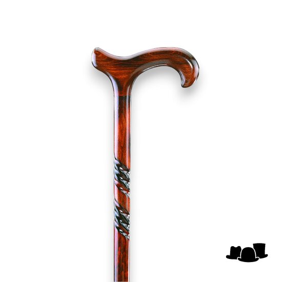 gastrock wandelstok spiral derby ombre donkerbruin en zwart