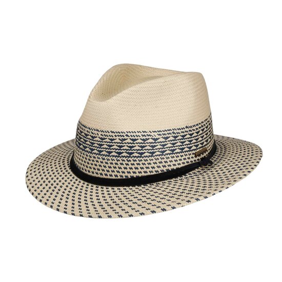 stetson traveller fedora toyo naturel blue