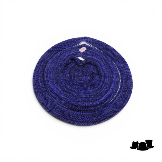 bedacht zomer baret basic katoen blue white