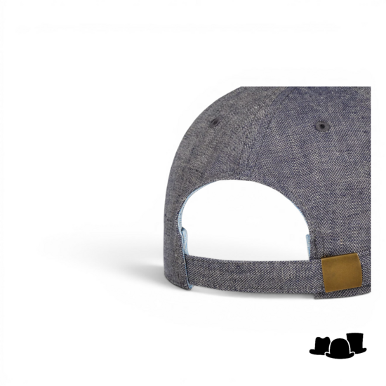 stetson baseball cap linen mottled blue