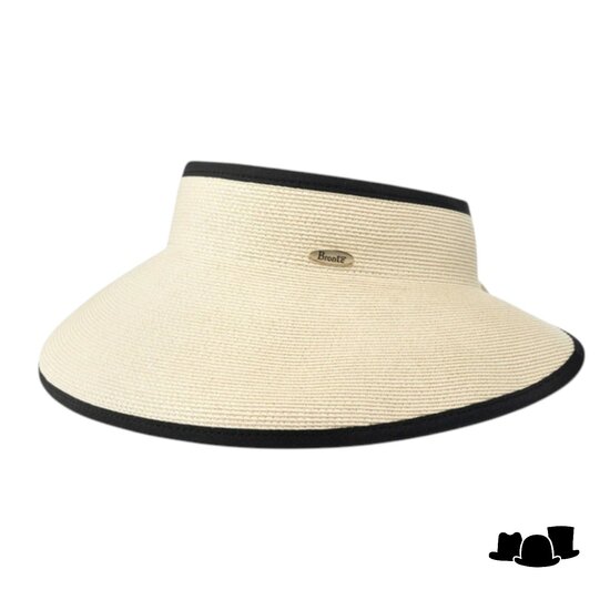 bronte zonneklep butterfly cellulose naturel en zwart
