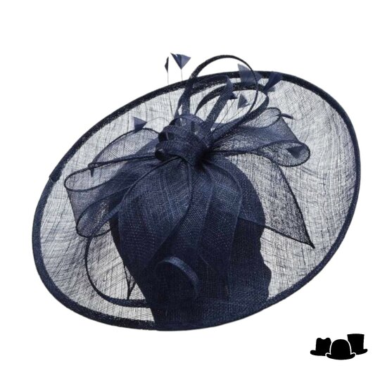 seeberger fascinator disc wanda sinamay  blauw