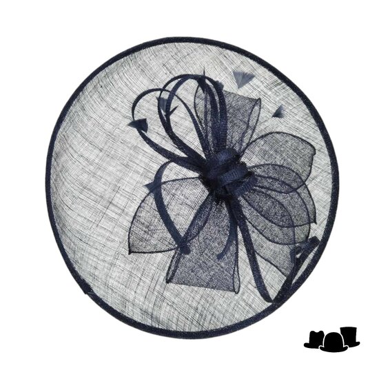 seeberger fascinator disc wanda sinamay  blauw