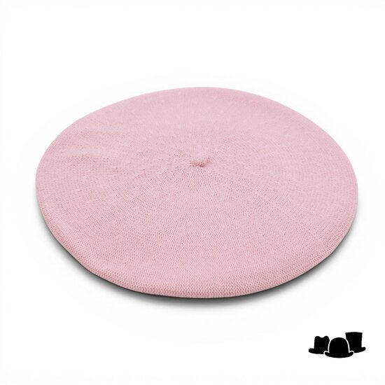 fiebig knitted baret katoen rose
