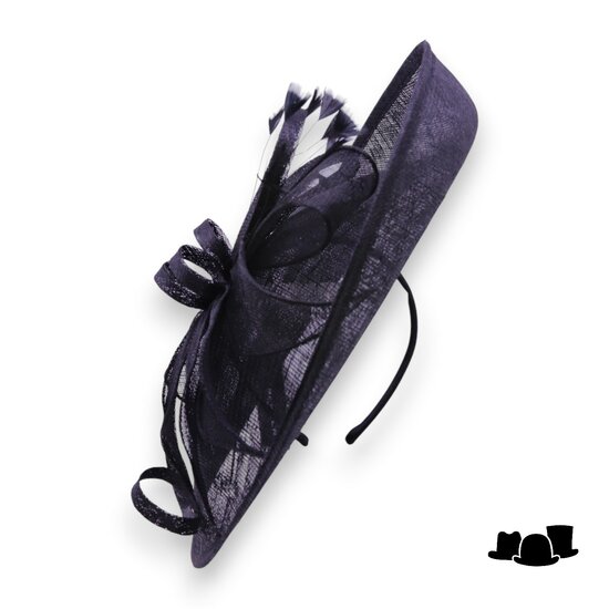 seeberger fascinator disc wanda sinamay zwart