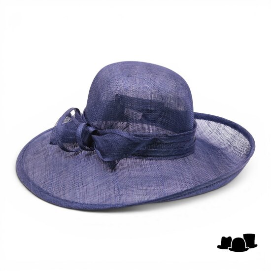 seeberger gelegenheidshoed sinamay mika donker blauw