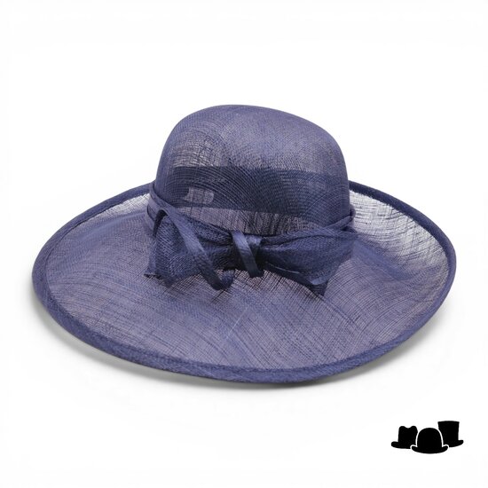 seeberger gelegenheidshoed sinamay mika donker blauw