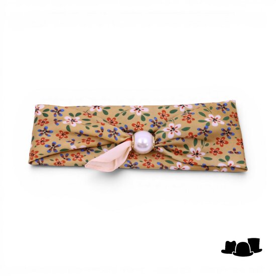 onkar neckerchief click and go satijn flowers old gold