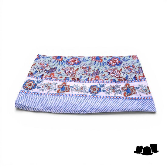 onkar zomer sjaal en pareo indira botanical dessin green and blue