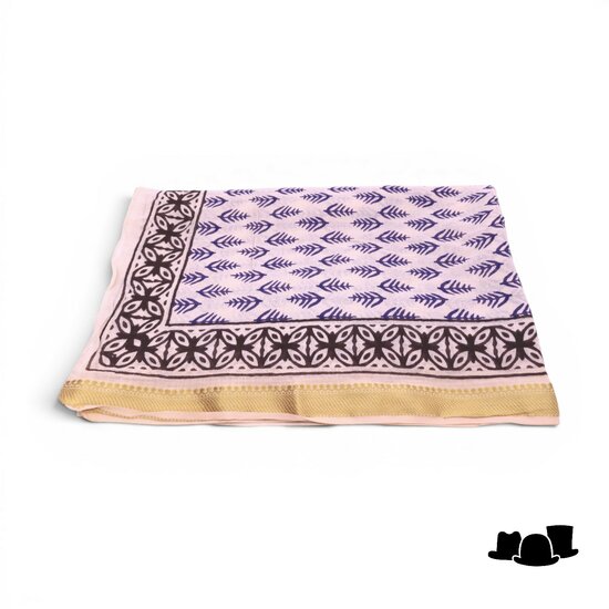 onkar zomer sjaal en pareo jaipur golden cream en aubergine