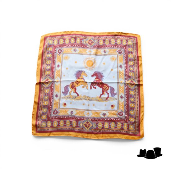 onkar neckerchief horses orange