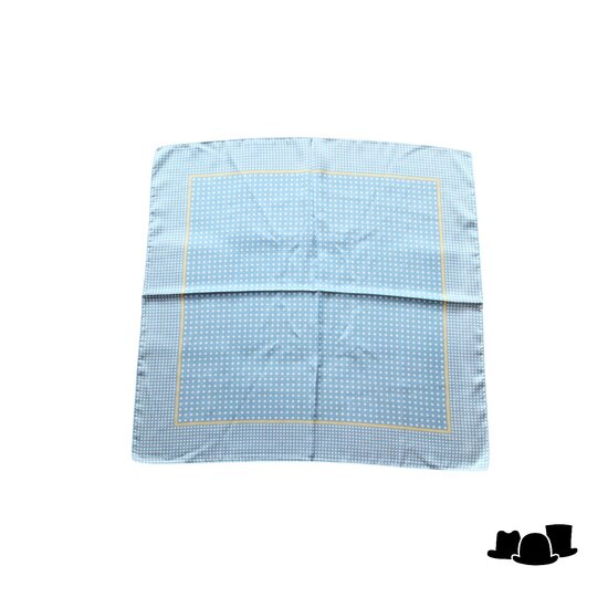 onkar neckerchief satijn small polkadots blue and yellow