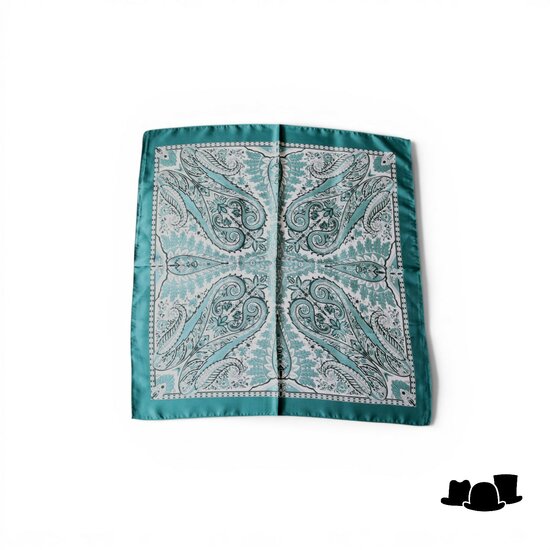 onkar neckerchief sjaaltje satijn fern forest green