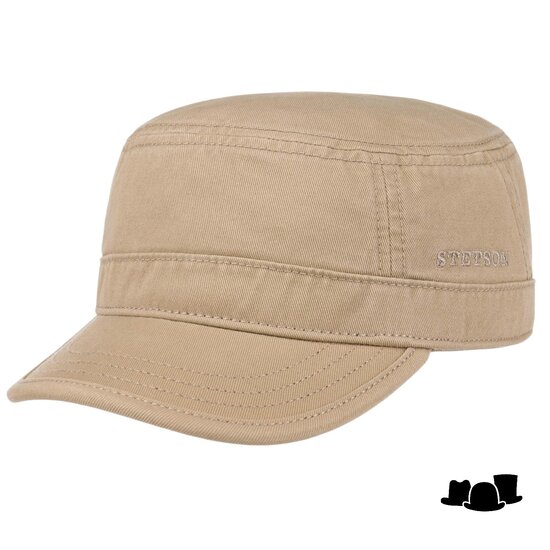stetson army cap gosper cotton beige