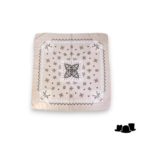 onkar neckerchief viscosemix paisley beige black