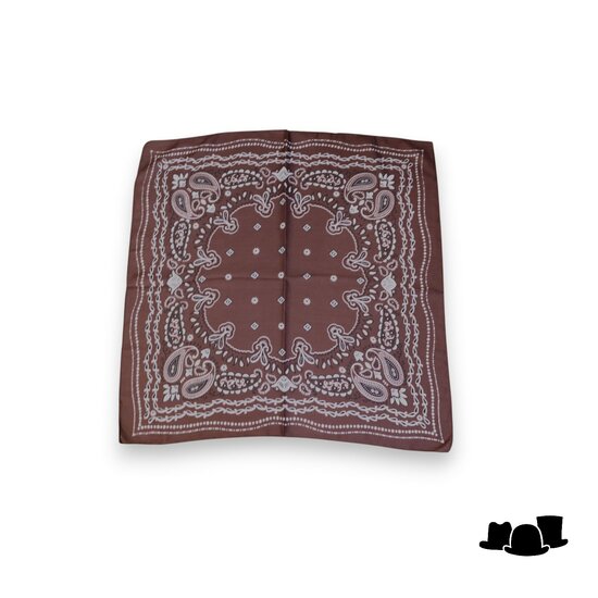 onkar neckerchief paisley chocoladebruin